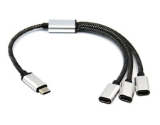 USB C 3-Fach Hub Verteiler Splitter Kabel 480 Mbit/s, Versand bis 16 Uhr !!!