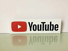Youtube Symbol Schild Logo Sammlerstück Display Text Plakette Platte YT Spielen Abonnieren