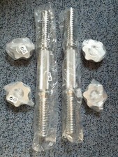 2 Kurzhantelstangen 30 / 31 mm Durchmesser Sternverschluss 35 cm Länge