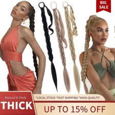 Wie Echt Dick Haarteil Zopf Pferdeschwanz Haarverlängerung Wrap Extensions Dick