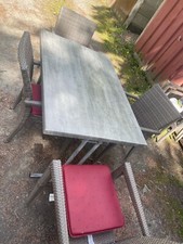 2 Gartenmöbel-Sets von Resol (Gastroqualität) – je 1 Tisch + 4 Rattan-Stühle 