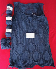 Fischer Wolle Gable Gitti ca.  620g  insgesamt mit fast fertiger Tunika