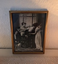 Bild Mann Am Barocken Harmonium Vor 1920 Rahmen Original Versiegelt 21x16 Cm