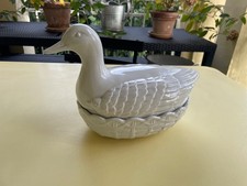 Hochwertige Portmeirion Terrine, Porzellan, Gans-Form mit Deckel, ofenfest