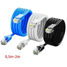 CAT 6 Netzwerkkabel Flach RJ45 Ethernet LAN Kabel 0,25m – 50m für PC, Router