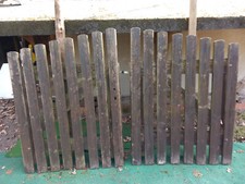 Gartentor 2 flügelig Holz mit Beschlägen und Torfalle 180 cm breit