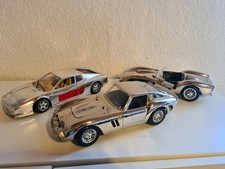 3x Burago Ferrari In Chrom