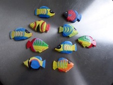 Fische Bunt Holz Dekoration Fisch Deko 