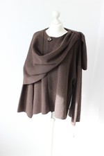 ZARA CAPE JACKE PULLI DAMEN WOLLE Braun GR. L/XL NEU NP 69,95