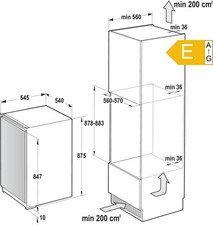 Einbau Gefrierschrank 95l