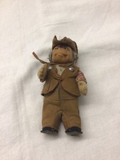 STEIFF Mecki 18cm Cowboy / Trapper 60erJahre vintage - gebraucht & bespielt