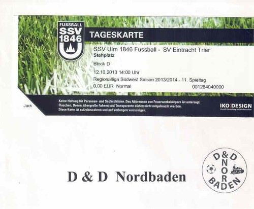 Ticket eintrittskarte 13 14 - ticket, /