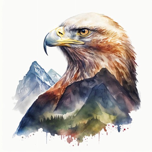 Wandbild adler greifvogel deko - wandbild,