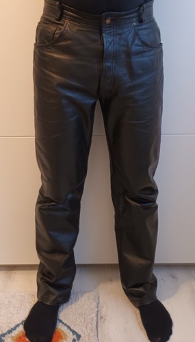 Herren biker lederhose l - ,
