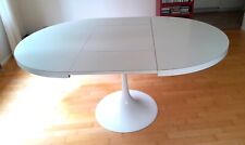 COR/Lübke ausziehbarer Esstisch  weiß mit Tulpenfuss 60-70er J.