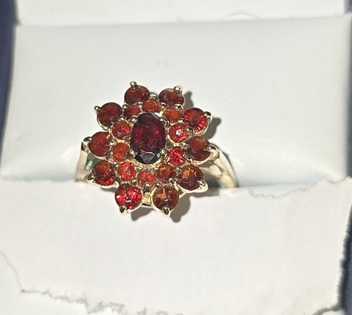 Ring gold granat - kt,