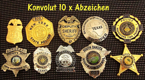 Obsolete police badges - obsolete,