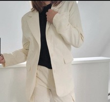 Lumina Blazer Cord Creme Gr. S