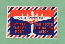 ein   alter  LUFTPOSTaufkleber