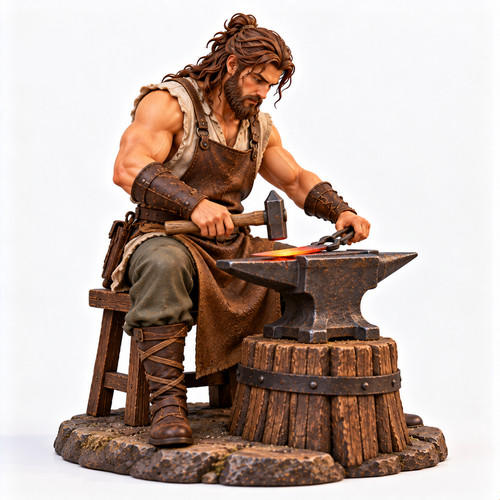 Figur fantasy serie blacksmith - figur,