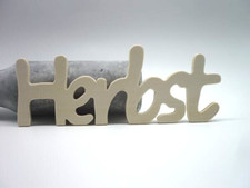 Schriftzug Herbst Sperrholz