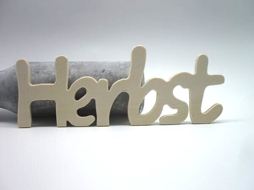 Schriftzug herbst sperrholz - schriftzug,