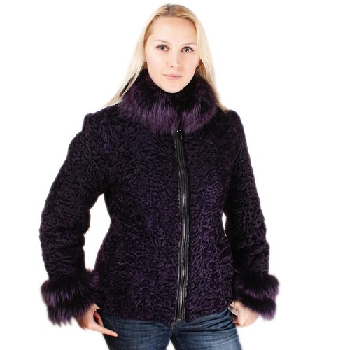 Damen lila pelzjacke aus - damen,