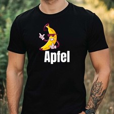 T-Shirt Herren Apfel Banane Witz Motiv Baumwolle Größe XS bis 5XL