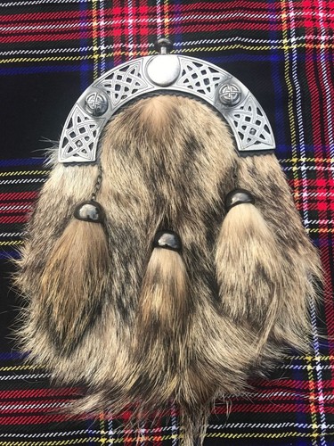 Scottish kilt sporran - sporran, fur