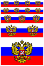 Russland 14 x Aufkleber Fahne