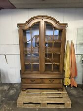 Schrank Klassisch Vitrine Holz Glas