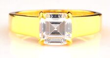 2,90Kt Kissen Form D/VVS1 Solitär Jahrestag Damen Ring Im Solide 585er Gelbgold