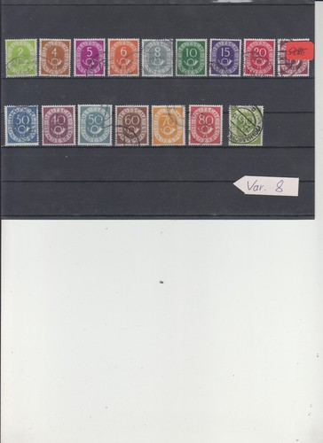 Bund brd 1951 satz - satz, posthorn