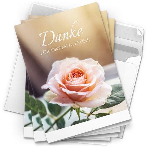 Trauer danksagungskarten set - trauer,
