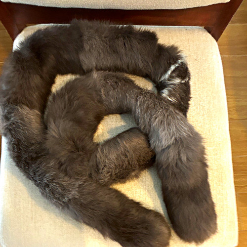 Damen pelzschal fuchs grau - damen,