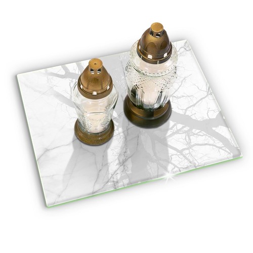 Glasplatte für grablicht - glasplatte,