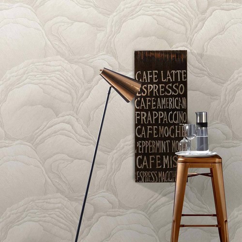 Vliestapete creme beige glanz - beige,