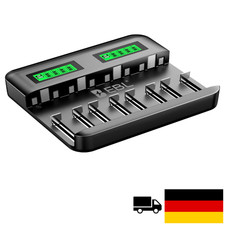EBL Universal Akku Ladegerät | LCD-Anzeige | Schnellladung