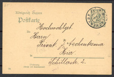 Königreich Bayern Ganzsache P 65  in München postalisch gelaufen - b11351