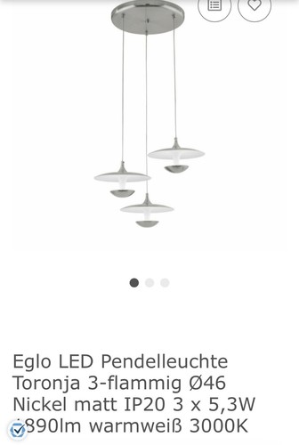 Eglo toronja led pendelleuchte - toronja,