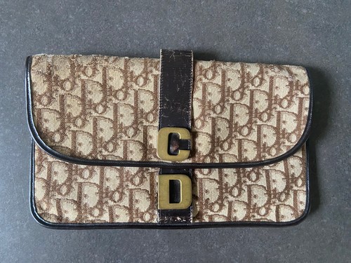 Christian dior canvas clutch - christian,