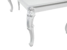 HOOZ Esstisch Küchentisch Barock Optik Hochglanzlack Weiß kratzfest 160/180 cm