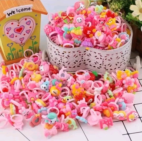 10x mädchen kinderringe - 10x,