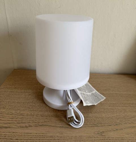 Led usb tischlampe weiß - weiß, rund