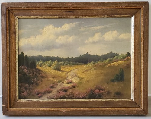 ölgemälde landschaft heide - landschaft,