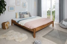 ANGEBOT Doppelbett "Dora" B Ware Eiche massiv, ohne kopfteil 140 x 200 cm