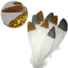 Feder zum basteln 8-12cm Gold