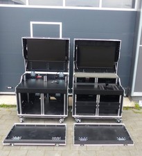 2x ML Case Flightcase Broadcast Videoregie Regie Pult Tontechnik mit Monitor #FB