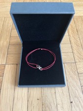 Gelber Diamonds NEU LUCKY WRISTBAND STOFF ARMBAND WEISSGOLD Armband Rot