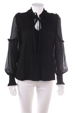 DOROTHEE SCHUMACHER Bluse Schluppenbluse Schleife Seide 3 = M schwarz